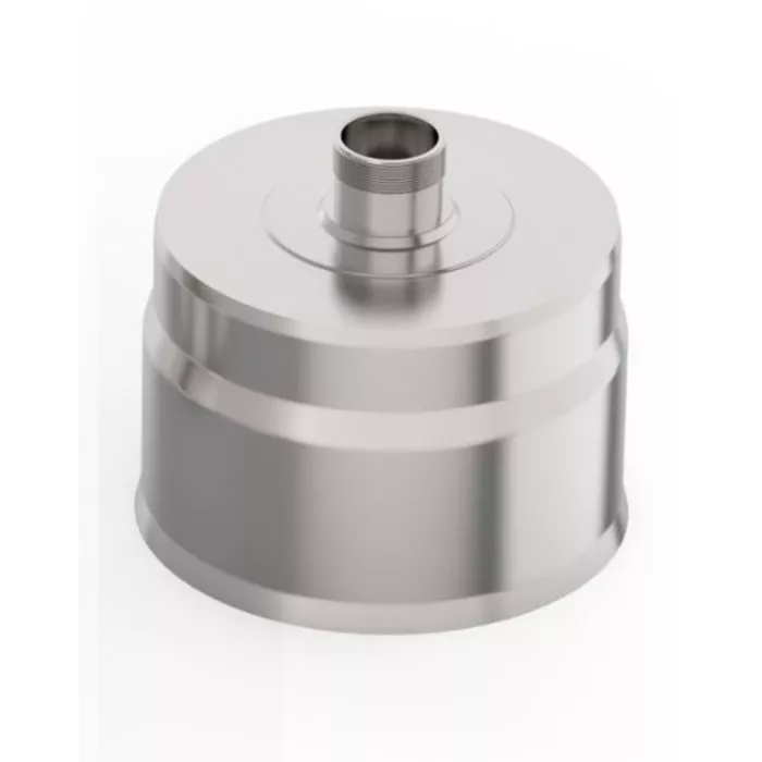 Заглушка с к/от, ф 200, AISI 439/0,5мм, Н, штуцер 3/4"		